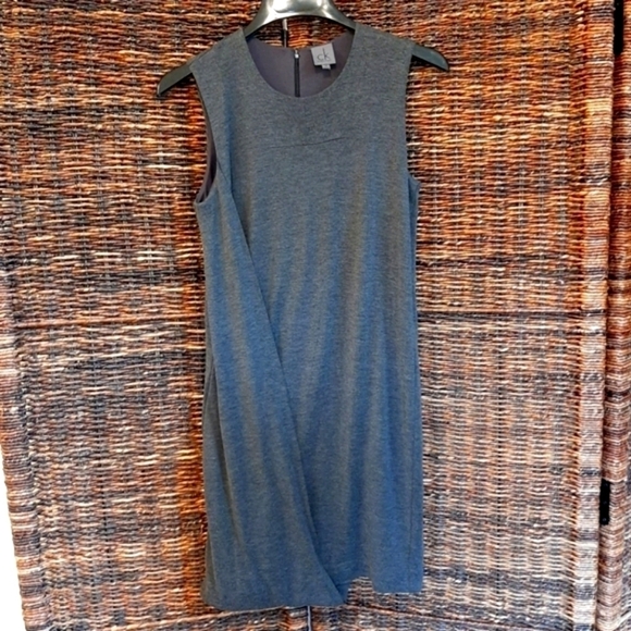 Calvin Klein Medium Mulberry Silk Wool Modal Knee Length Tank Dress Grey Capsule - Picture 1 of 6